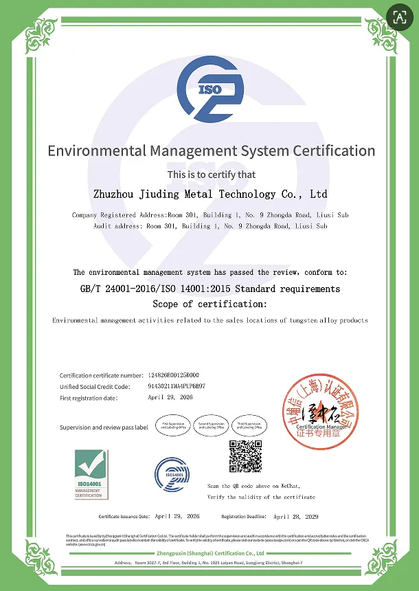Quality Management Certificate